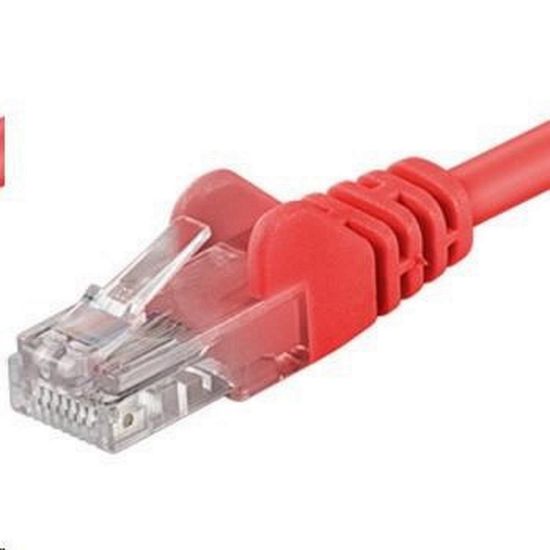 Obrázek PREMIUMCORD Patch kabel UTP RJ45- RJ45 CAT5e 0.25m červená