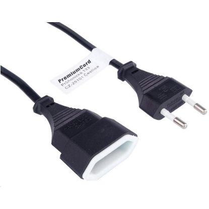 Obrázek PREMIUMCORD Kabel síťový 230V, prodlužovací dvojvidlice, 5m