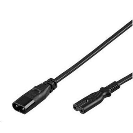 Obrázek PremiumCord Kabel síťový prodlužovací IEC 60320 C7>C8 230V 2m