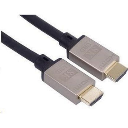 Obrázek PREMIUMCORD Kabel HDMI 2.1 High Speed + Ethernet kabel 8K@60 Hz, 4K@120 Hz, pozlacené konektory, 1m