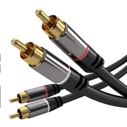 Obrázek PREMIUMCORD kabel, 2x CINCH- 2x CINCH M/ M, 5m