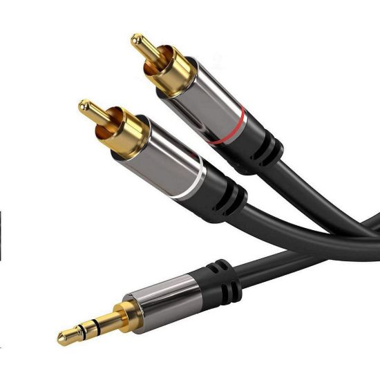 Obrázek PREMIUMCORD kabel, Jack 3.5mm- 2xCINCH M/ M 1, 5m