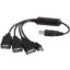 Obrázek PremiumCord USB2.0 HUB 4- portový Black cable