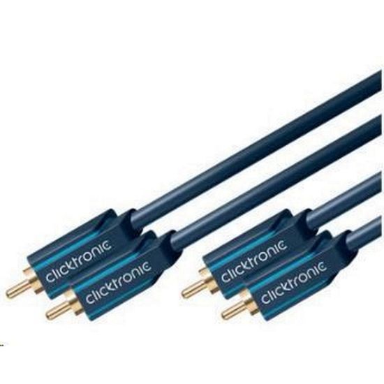 Obrázek ClickTronic HQ OFC kabel 2x Cinch - 2x Cinch RCA, M/ M, 10m