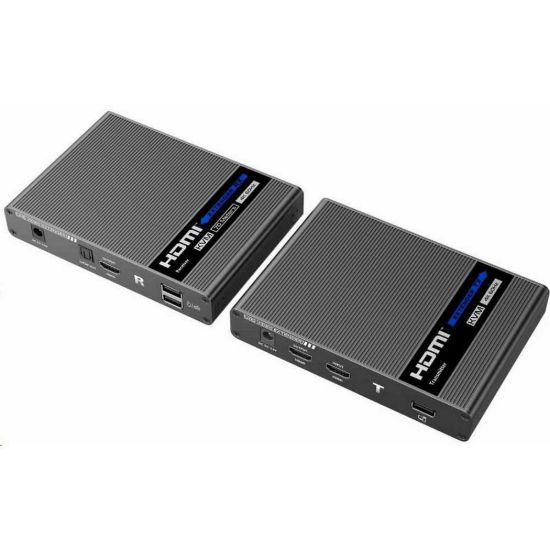 Obrázek PremiumCord HDMI 2.0 KVM extender Ultra HD 4kx2k@60 Hz na 70m s přenosem USB