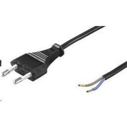 Obrázek PREMIUMCORD Kabel Flexo síťový dvoužilový 230V s vidlicí 2m černý