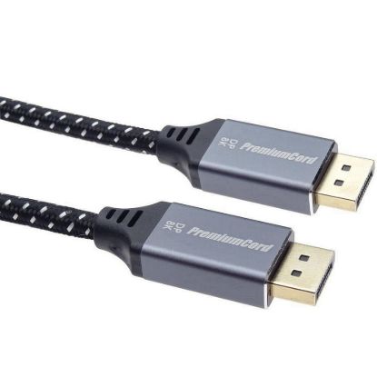 Obrázek PREMIUMCORD Kabel DisplayPort 1.4 přípojný kabel, kovové a zlacené konektory, 0, 5m