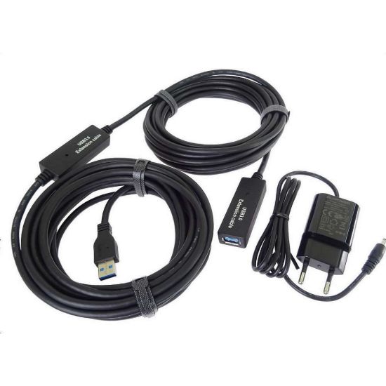 Obrázek PremiumCord USB 3.0 repeater a prodlužovací kabel A/ M- A/ F 20m