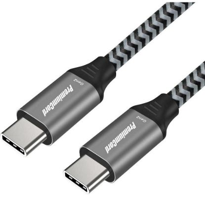 Obrázek PREMIUMCORD Kabel USB- C (USB 3.2 Gen 2, 3A, 60 W, 20Gbit/ s) bavlněný oplet, 1, 5m