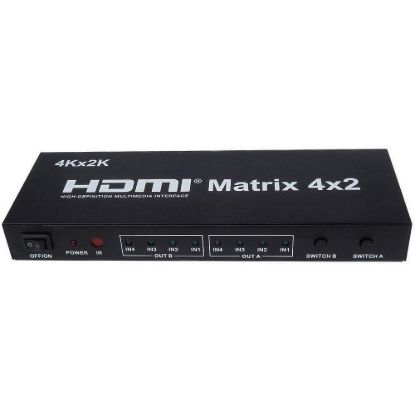 Obrázek PremiumCord HDMI matrix switch 4: 2, s audiem, rozlišení 4Kx2K