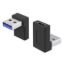 Obrázek PremiumCord USB redukce USB- C - USB3.0 typ A (F/ M), zahnutá 90°