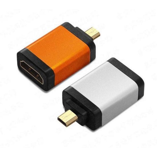 Obrázek PremiumCord adaptér HDMI A - micro HDMI D (F/ M), oranžová