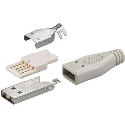 Obrázek goobay Konektor USB typu A samec pájecí konektor (jen po 10ks)