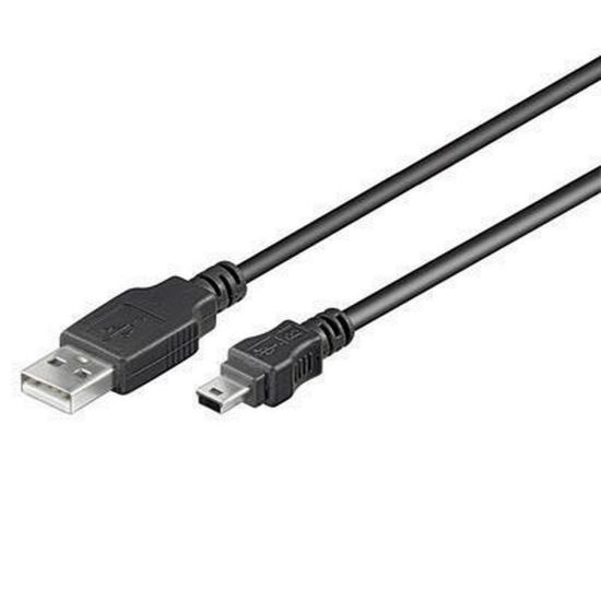 Obrázek PremiumCord kabel USB 2.0, A- B mini, 5pinů, 0, 5m