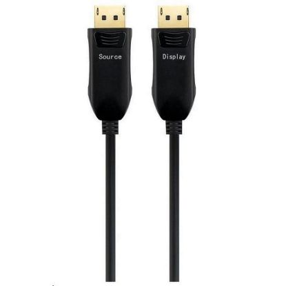 Obrázek PREMIUMCORD Optický DisplayPort 1.4 přípojný kabel M/ M, zlacené konekt. 25m