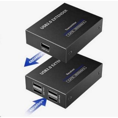 Obrázek PREMIUMCORD 4- port USB 2.0 extender po Cat5/ Cat5e/ Cat6 do 150m