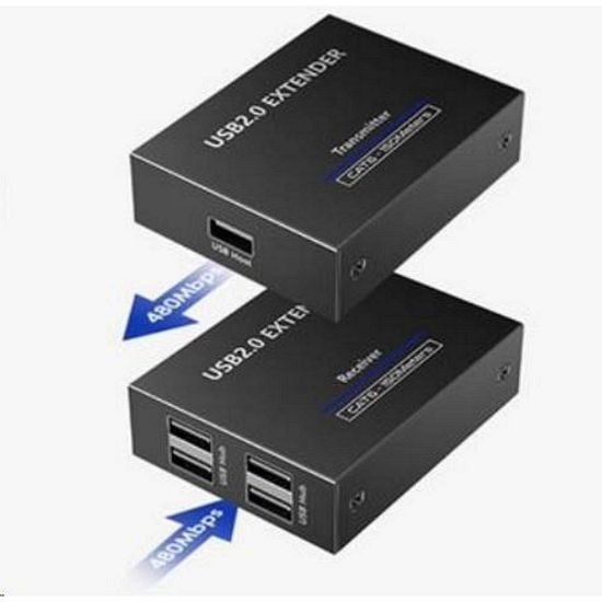 Obrázek PREMIUMCORD 4- port USB 2.0 extender po Cat5/ Cat5e/ Cat6 do 150m