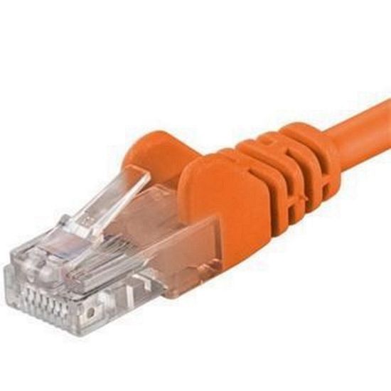 Obrázek PremiumCord Patch kabel UTP RJ45- RJ45 CAT6 0.5m oranžová