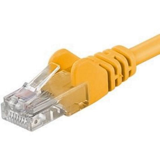 Obrázek PremiumCord Patch kabel UTP RJ45- RJ45 CAT6 0.5m žlutá