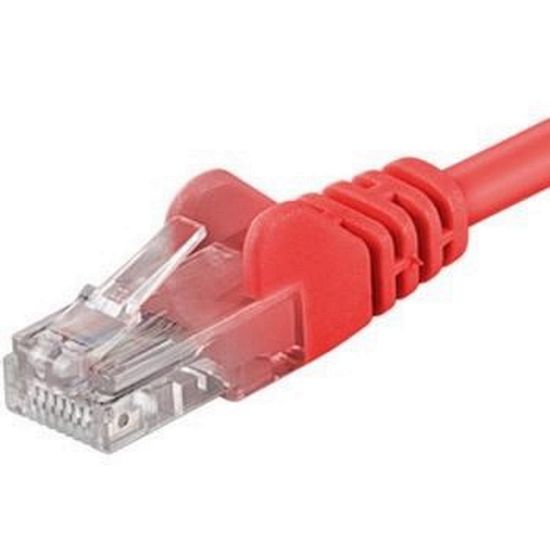 Obrázek PremiumCord Patch kabel UTP RJ45- RJ45 CAT6 5m červená