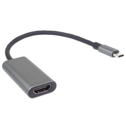 Obrázek PremiumCord Převodník USB- C na HDMI, rozlišení 4K a FULL HD 1080p, kovové pouzdro
