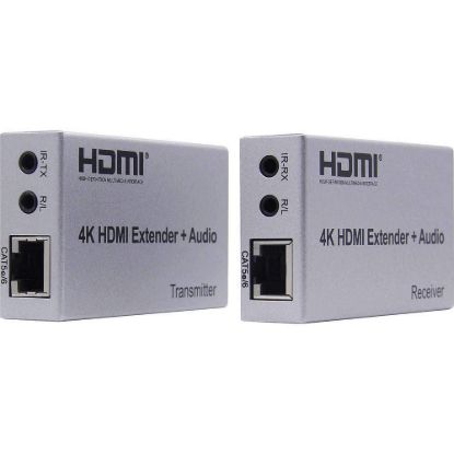 Obrázek PremiumCord 4K HDMI extender na 100m přes Cat5e/ Cat6, přenos Irda a Audio výstupy