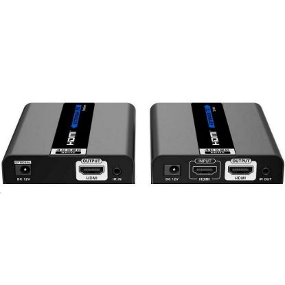 Obrázek PremiumCord 4Kx2K@60 Hz HDMI2.0 extender na 50m přes jeden kabel Cat6/ 6a/ 7 s lokálním HDMI výstupem