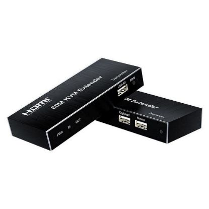 Obrázek PremiumCord HDMI KVM extender s 2xUSB na 60m s audiem přes jeden kabel Cat5/ 6