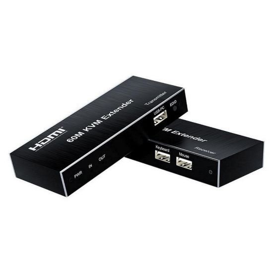 Obrázek PremiumCord HDMI KVM extender s 2xUSB na 60m s audiem přes jeden kabel Cat5/ 6