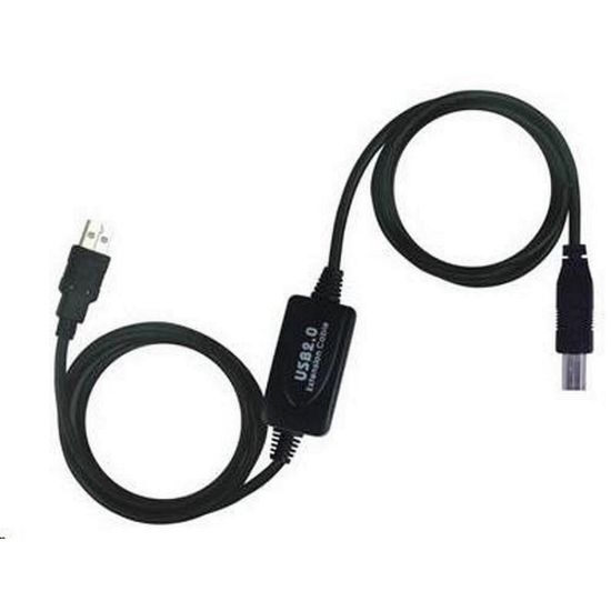 Obrázek PREMIUMCORD USB 2.0 repeater a propojovací kabel A/ M- B/ M 10m