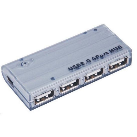 Obrázek PREMIUMCORD USB 2.0 hub 4 porty s externím napájením