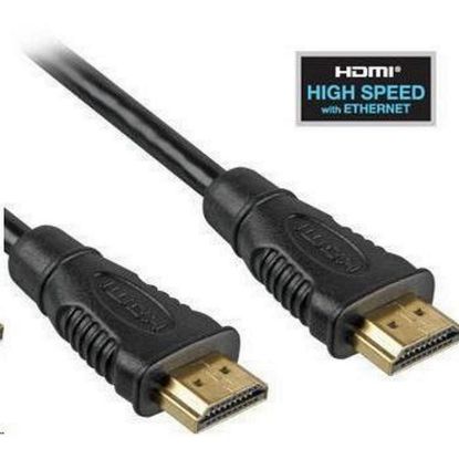 Obrázek PremiumCord HDMI High Speed + Ethernet kabel, zlacené konektory, 1.5m