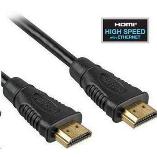 Obrázek PremiumCord HDMI High Speed + Ethernet kabel, zlacené konektory, 1.5m