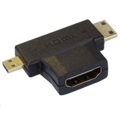 Obrázek PremiumCord Adaptér HDMI na mini HDMI typ C a micro HDMI typ D