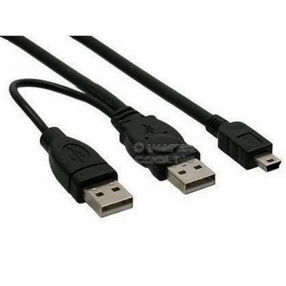 Obrázek PREMIUMCORD Kabel USB 2.0 napájecí Y kabel A/ M + A/ M - - A/ M mini 0.4m + 0.5m