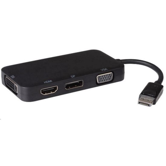 Obrázek PREMIUMCORD adaptér DisplayPort - DP + HDMI + DVI + VGA , 1080p, 4K*2K