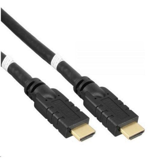 Obrázek PREMIUMCORD Kabel HDMI High Speed with Ether.4K@60 Hz, se zesilovačem, 7m, 3x stínění, M/ M, zlacené kon.