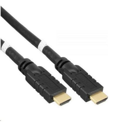Obrázek PREMIUMCORD Kabel HDMI High Speed with Ether.4K@60 Hz, se zesilovačem, 30m, 3x stínění, M/ M, zlacené konektory