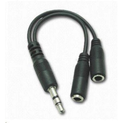 Obrázek PREMIUMCORD Kabelová rozdvojka 3, 5 Jack M - 2xF 10cm