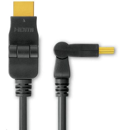 Obrázek PREMIUMCORD Kabel HDMI A - HDMI A M/ M 2m, otočné zlacené konektory
