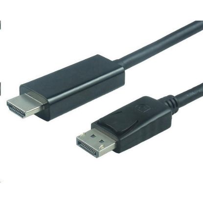 Obrázek PREMIUMCORD Kabel DisplayPort 1.2 na HDMI 2.0, pro rozlišení 4Kx2K@60 Hz, 2m