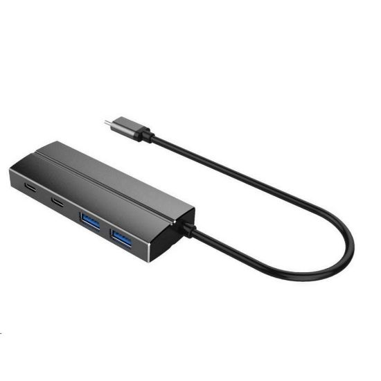 Obrázek PREMIUMCORD 10G SuperSpeed USB Hub Type C to 2 X USB 3.1 A + 2 X USB 3.1 C Aluminum