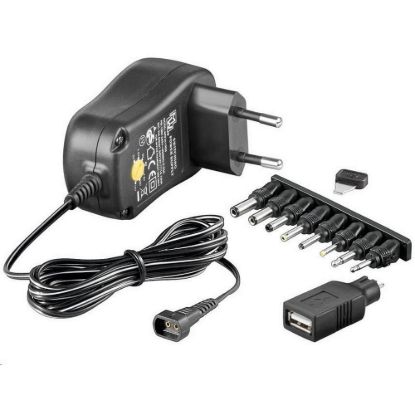 Obrázek Goobay Univerzální napájecí adaptér 230V/ 3- 12V stejnosměrný 1500mA