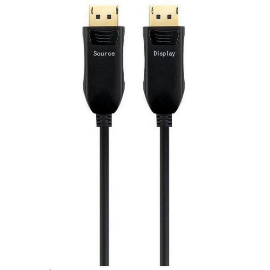 Obrázek PREMIUMCORD Optický DisplayPort 1.4 přípojný kabel M/ M, zlacené konekt. 15m