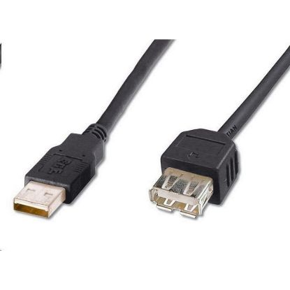 Obrázek PremiumCord USB 2.0 kabel prodlužovací, A- A, 2m černá