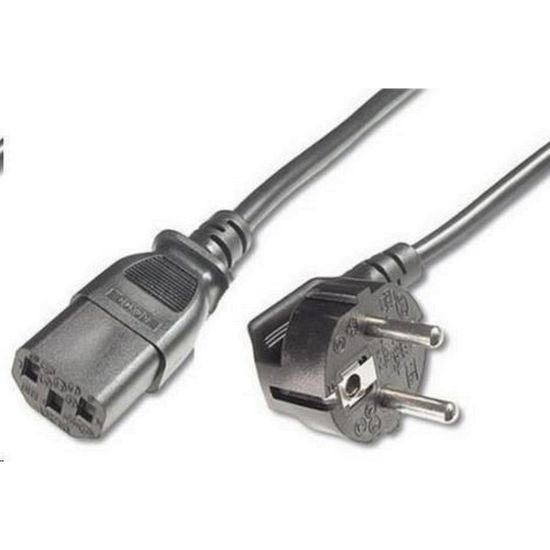 Obrázek PREMIUMCORD Kabel napájecí 230V/ 10A, zahnutá vidlice, 2m