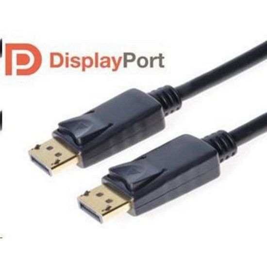 Obrázek PREMIUMCORD DisplayPort 1.2 přípojný kabel M/ M, zlacené konektory, 2m