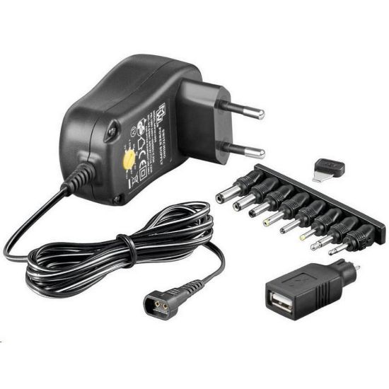 Obrázek Goobay Univerzální napájecí adaptér 230V/ 3- 12V stejnosměrný 300mA