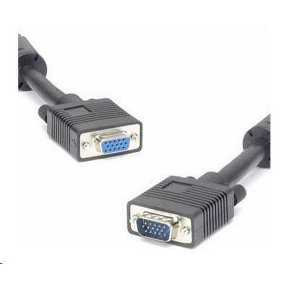 Obrázek PREMIUMCORD Kabel VGA prodlužovací 15m (HD15M/ F, dvojité stínění, feritová jádra)