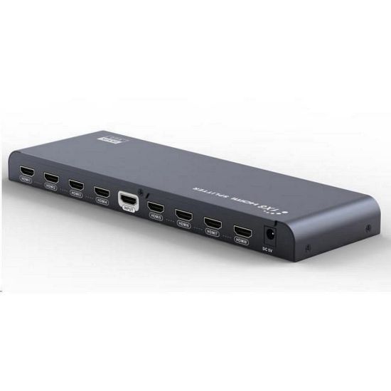 Obrázek PremiumCord HDMI 2.0 splitter 1- 8 porty, 4K x 2K/ 60 Hz, FULL HD, 3D, černý